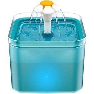 Cat Water Fountain, Ultra Silent Cat Fountain 2L/67oz, with LED Light